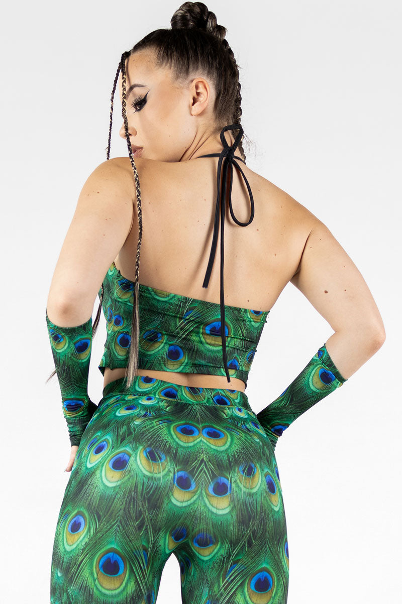 Peacock V-String Crop Top Side View