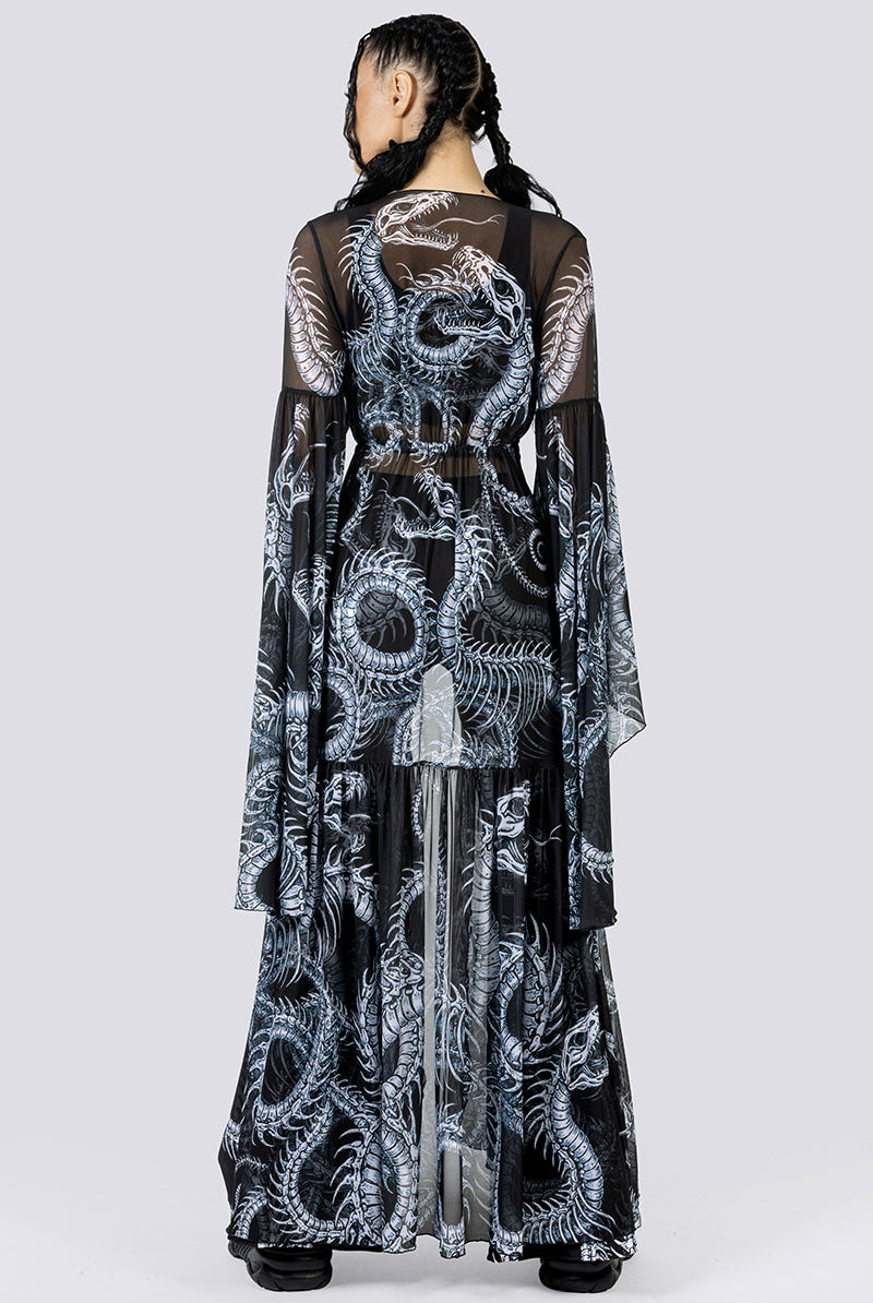 Phantom Serpent Flare Pants Robe Back Gothic Clothes