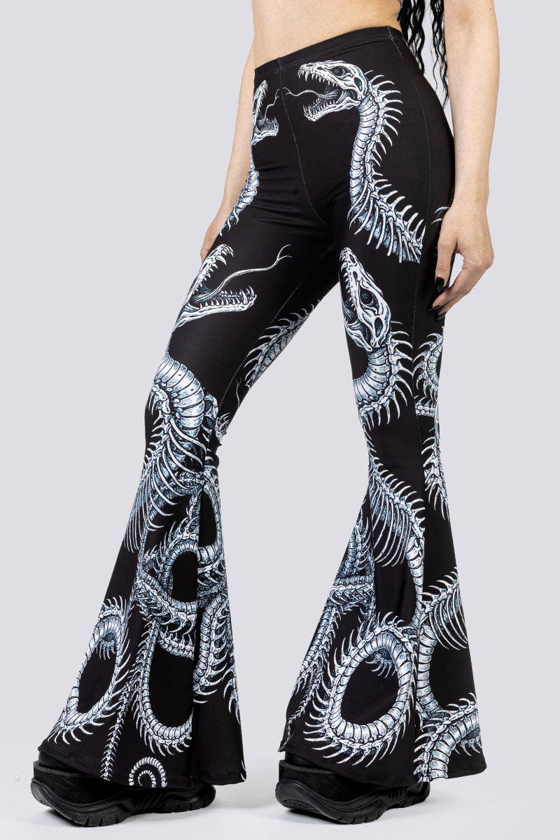 Phantom Serpent Flare Pants Set Close Up Gothic Clothing