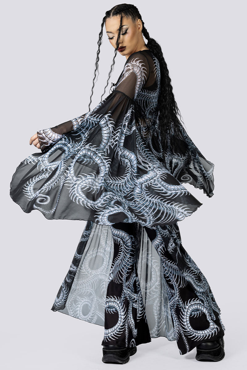 Phantom Serpent Flare Pants Set Side Goth Wear