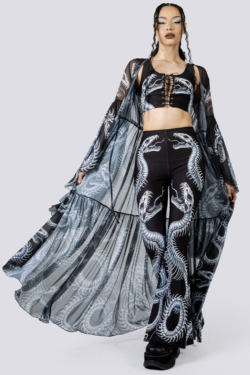 Phantom Serpent Flare Pants Set Gothic Clothes