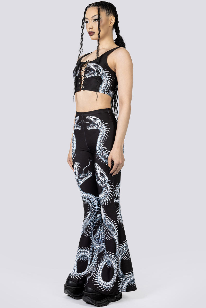 Phantom Serpent Flare Pants Side Gothic Clothing