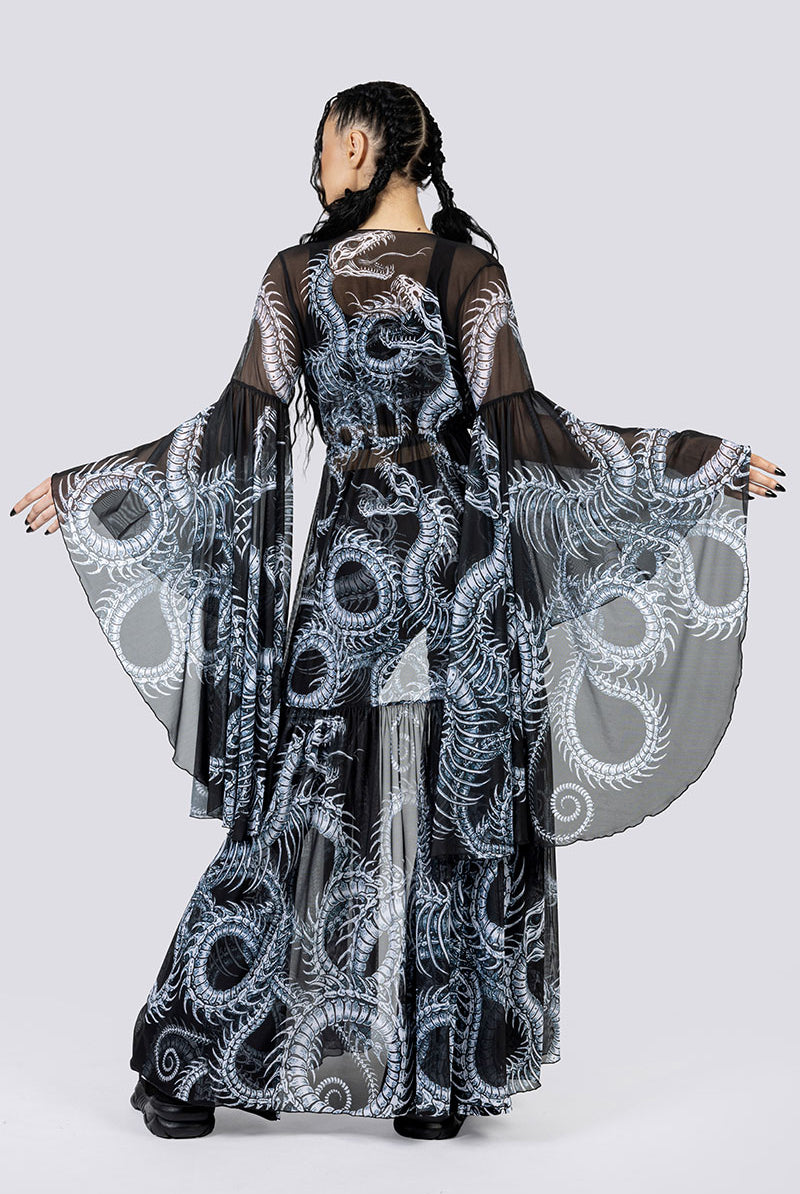 Phantom Serpent Sheer Duster Robe Back Gothic Outfits