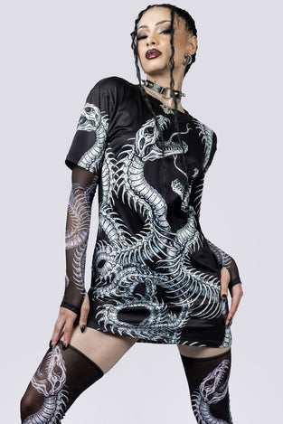 Phantom Serpent Tee Shirt Dress Goth Clothing