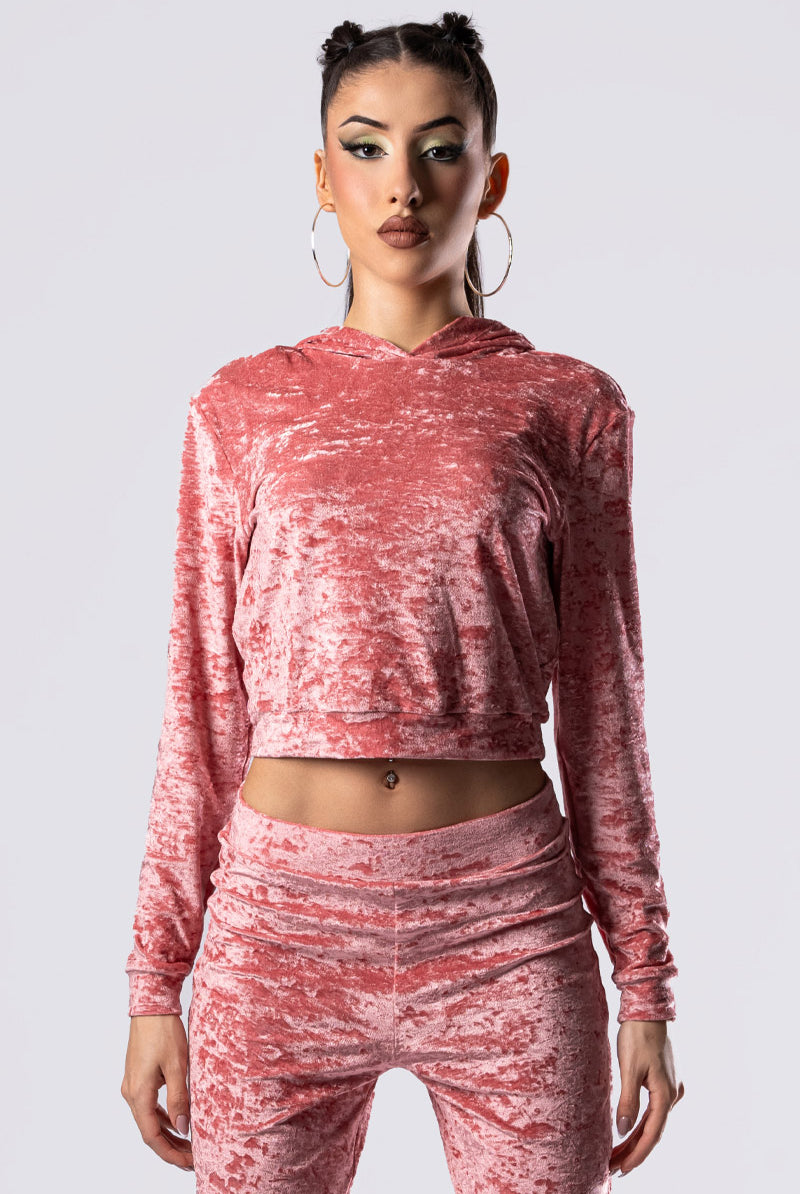 pink-champagne-cropped-hoodie-pink-velvet-close-view
