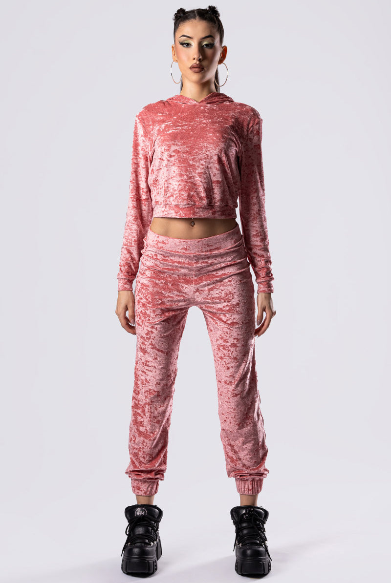 pink-champagne-joggers-pink-velvet-front-view