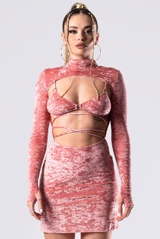 pink-champagne-open-front-dress-pink-velvet-close-view