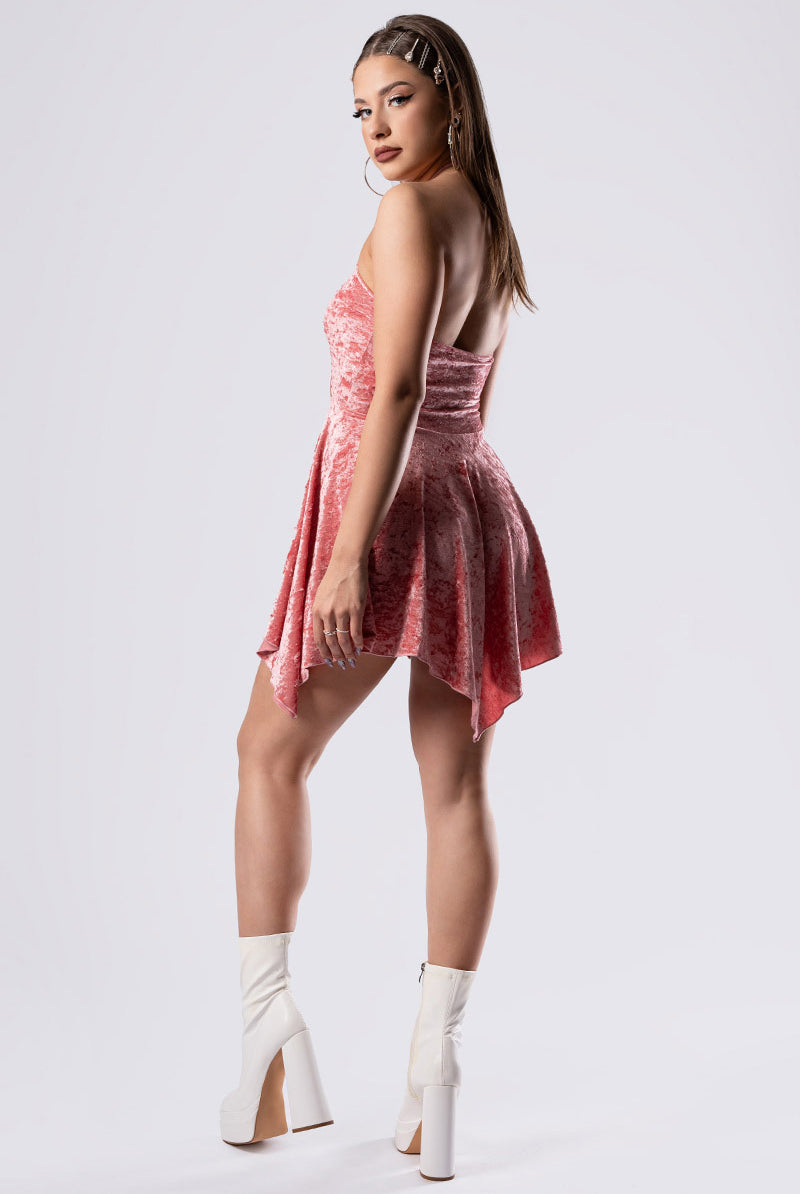 pink-champagne-pink-velvet-cut-out-handkerchief-dress-back-view