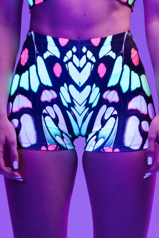 pink-forester-high-waisted-shorts-close-front-view-uv