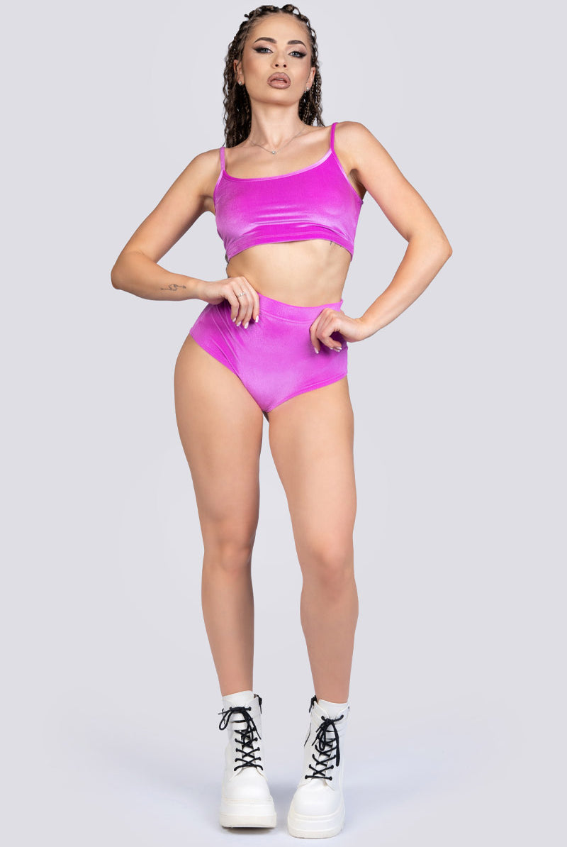 Pink Orchid Spaghetti Strap Crop Top - Velvet Dancewear