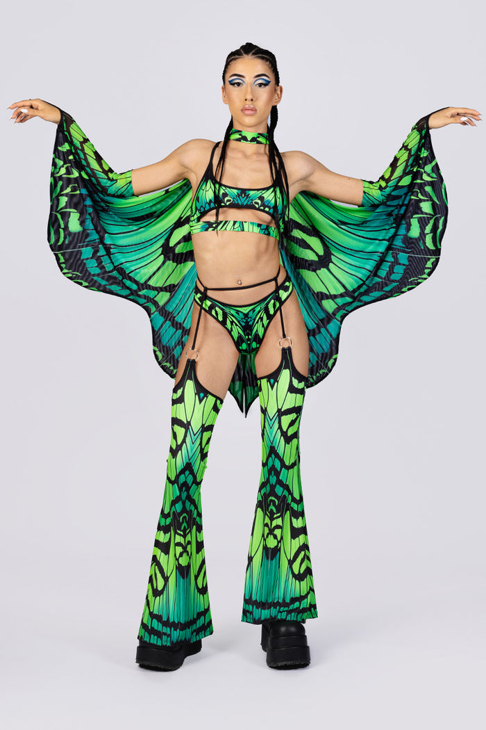 Rave Outfit Poison Fairy O Ring Chaps Set Front View