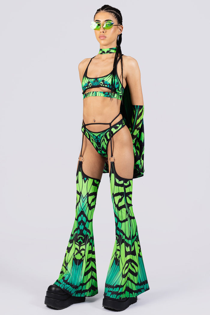 Rave Outfit Poison Fairy O Ring Chaps Set Side View