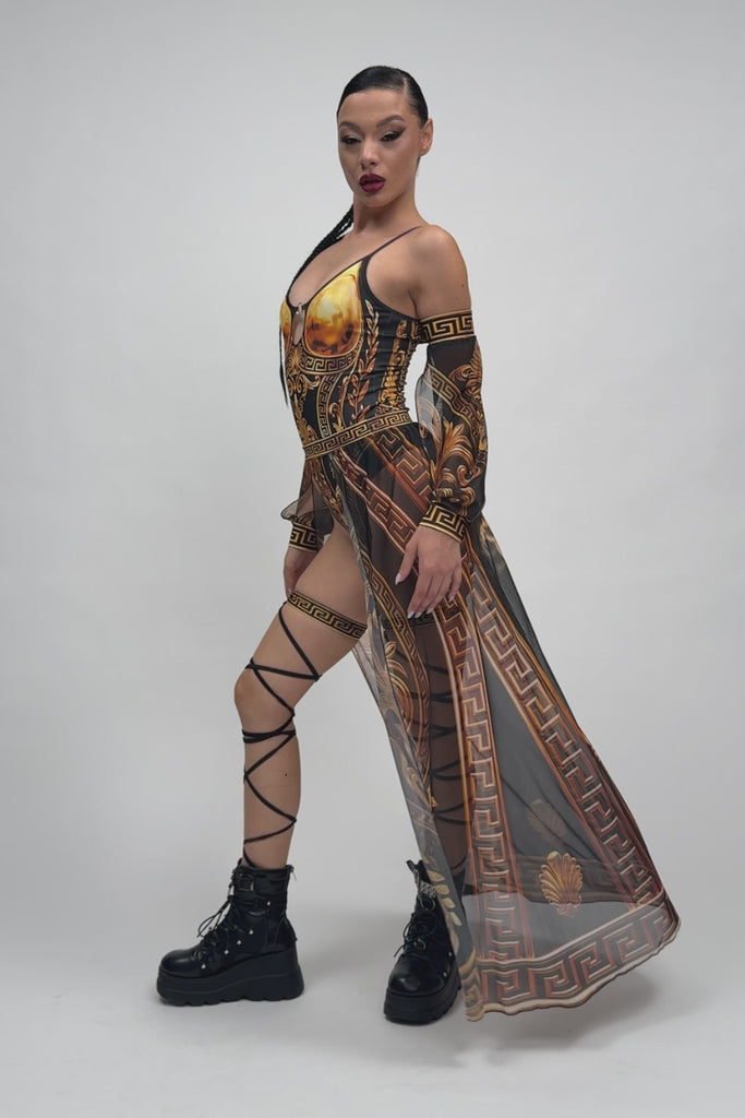 Athena Keyhole Strappy Bodysuit Halloween Style
