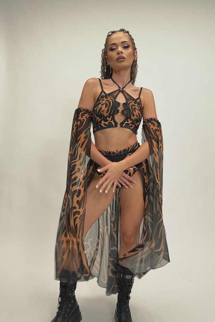 Untamed Skirt & Top Rave Set
