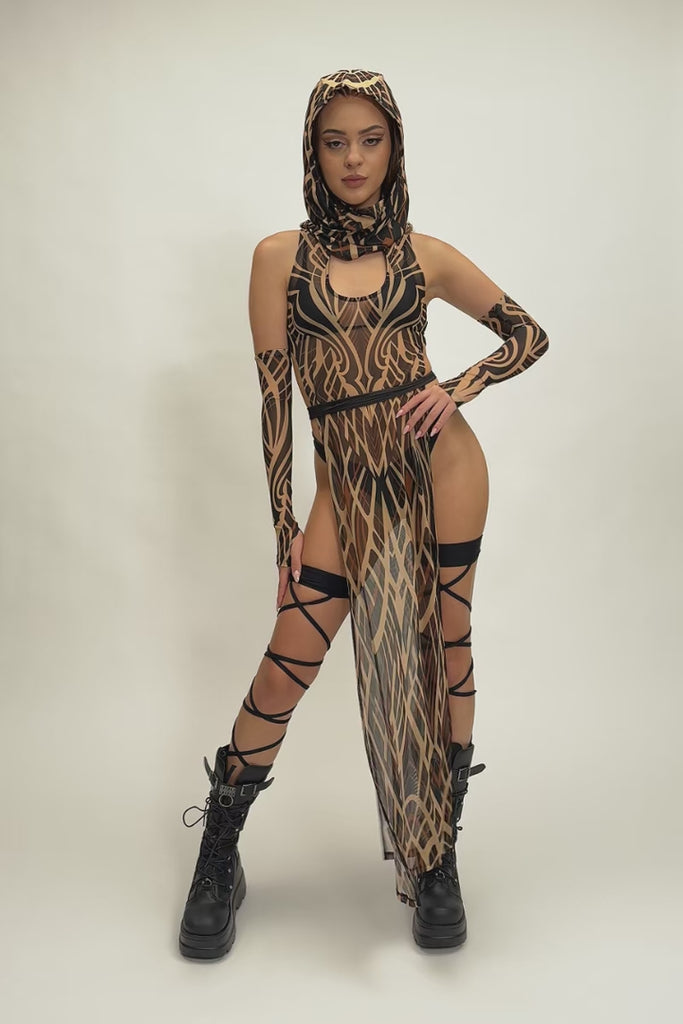Desert Omen High Slit Dress Rave Attire