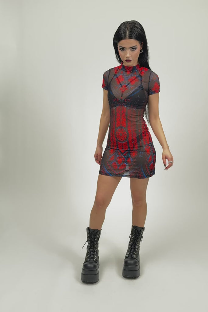 sheer goes nothing mini dress Cathedral of Sin Sheer Mini Dress