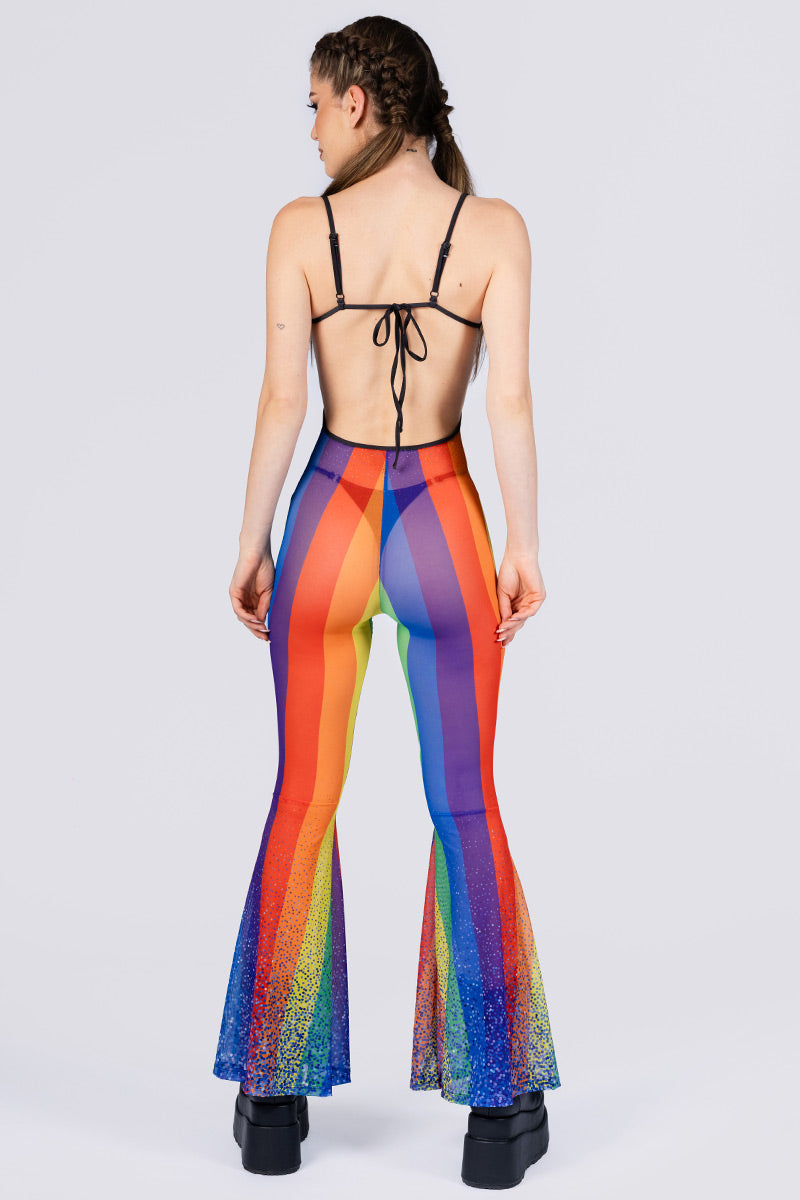 Pride Queen Mesh Open Back Jumpsuit | Devil Walking