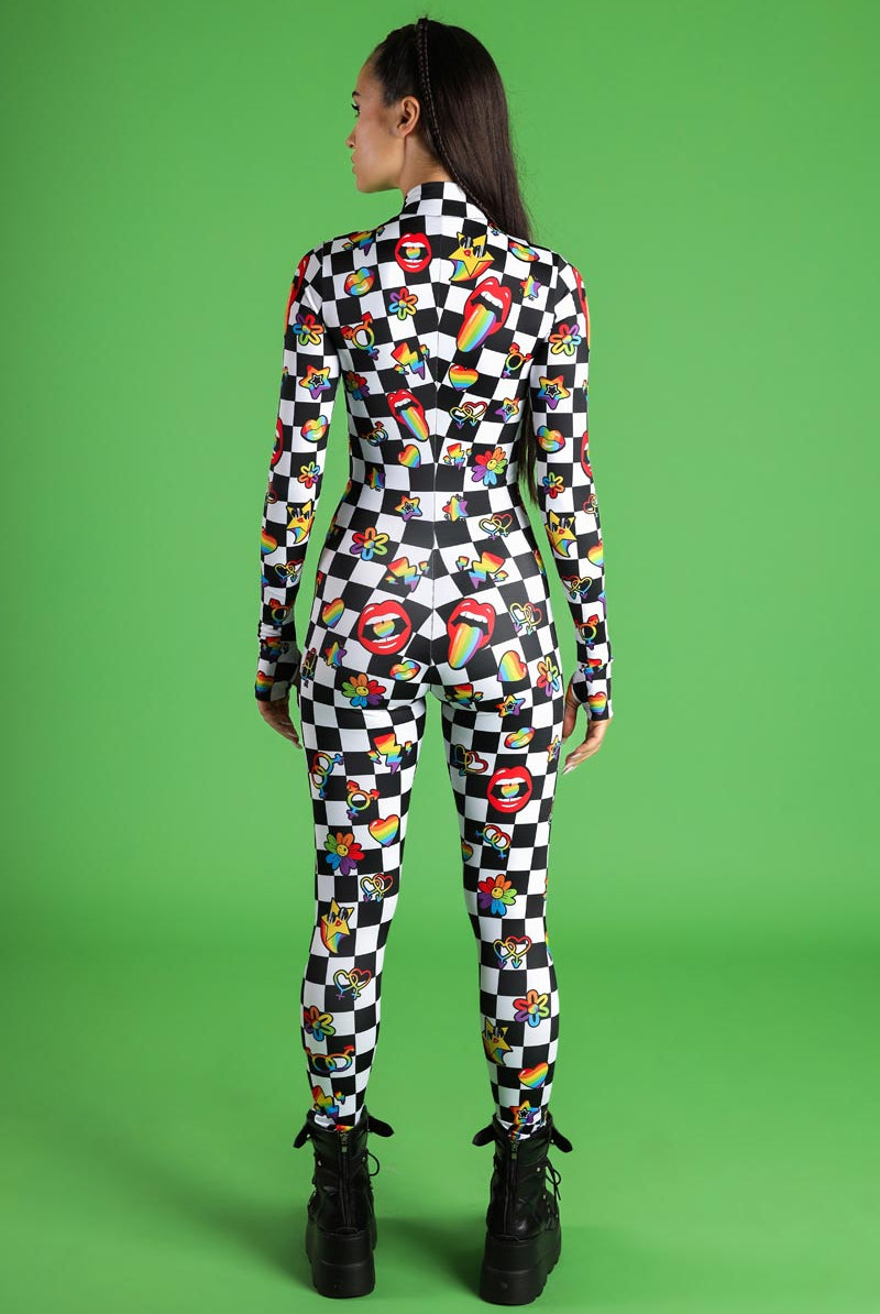 Pride Stickerbomb Costume Back View