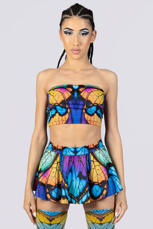 Prismatic Pixie Long Boob Tube Top