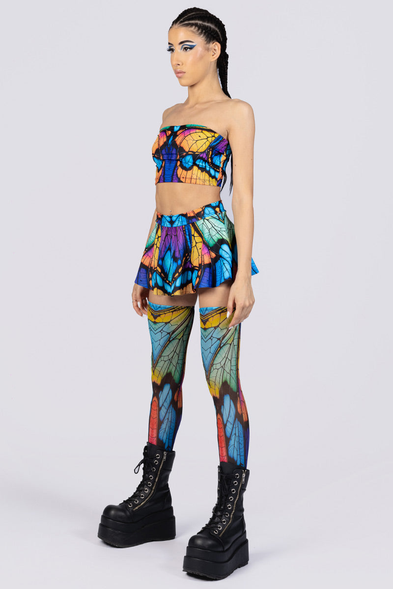 Prismatic Pixie Long Boob Tube Top | Devil Walking