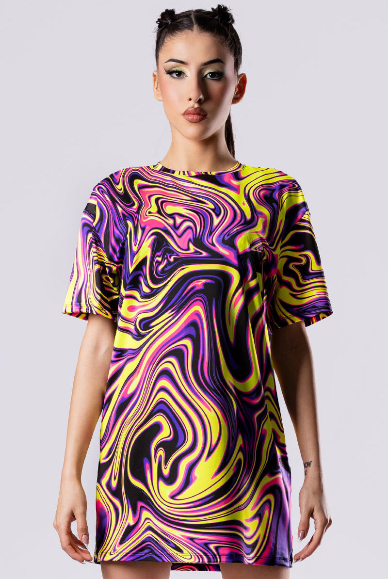 Psychaotic Oversized Rave Tee Shirt Dress