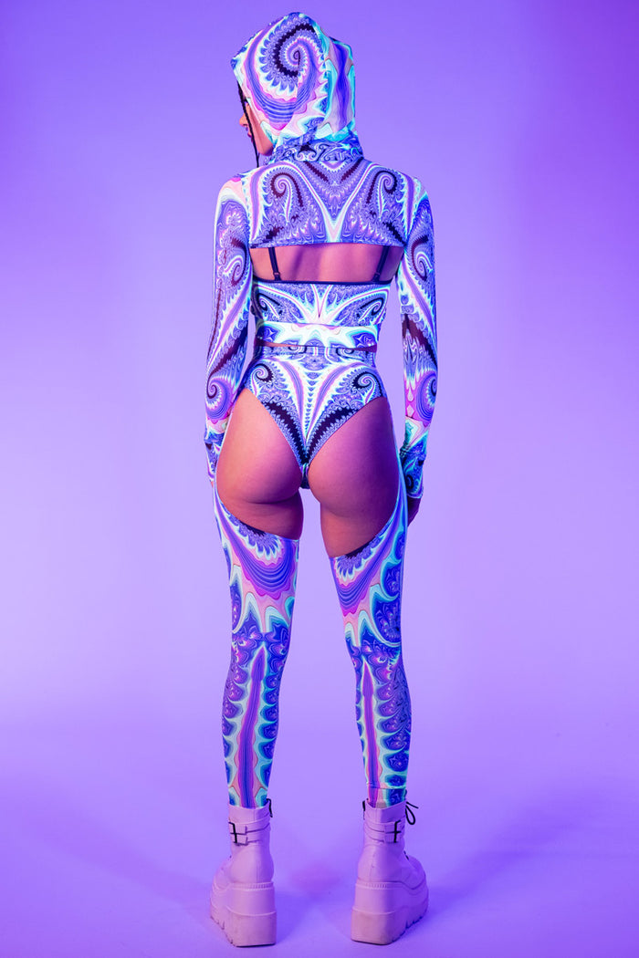 Rave Outfit Psychedelica Chap Pants Set Back View