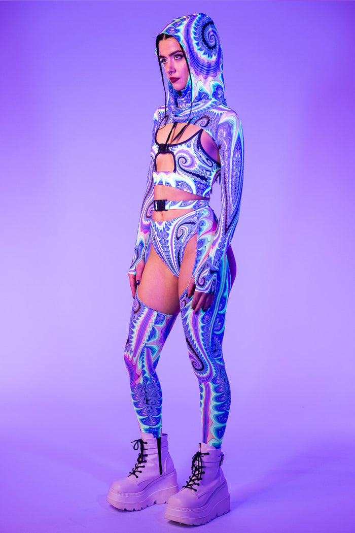 Rave Outfit Psychedelica Chap Pants Set Side Uv View
