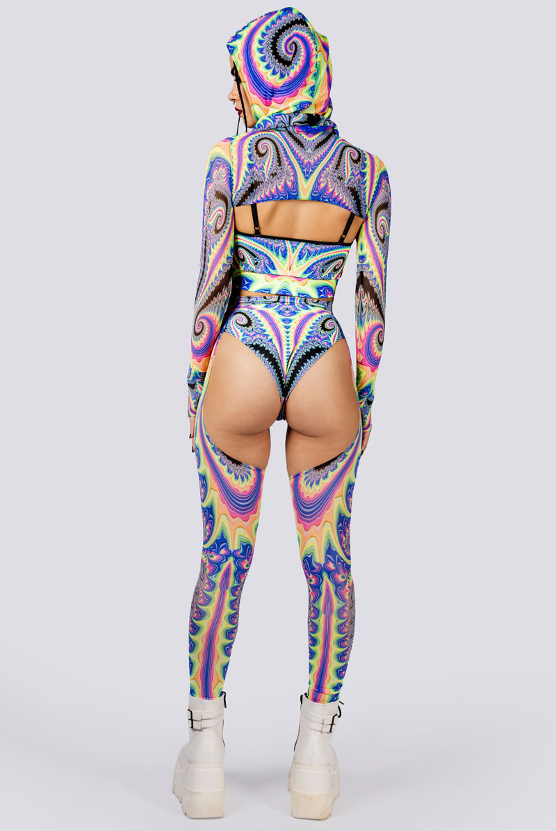 Psychedelica High Cut Booty Shorts Back View