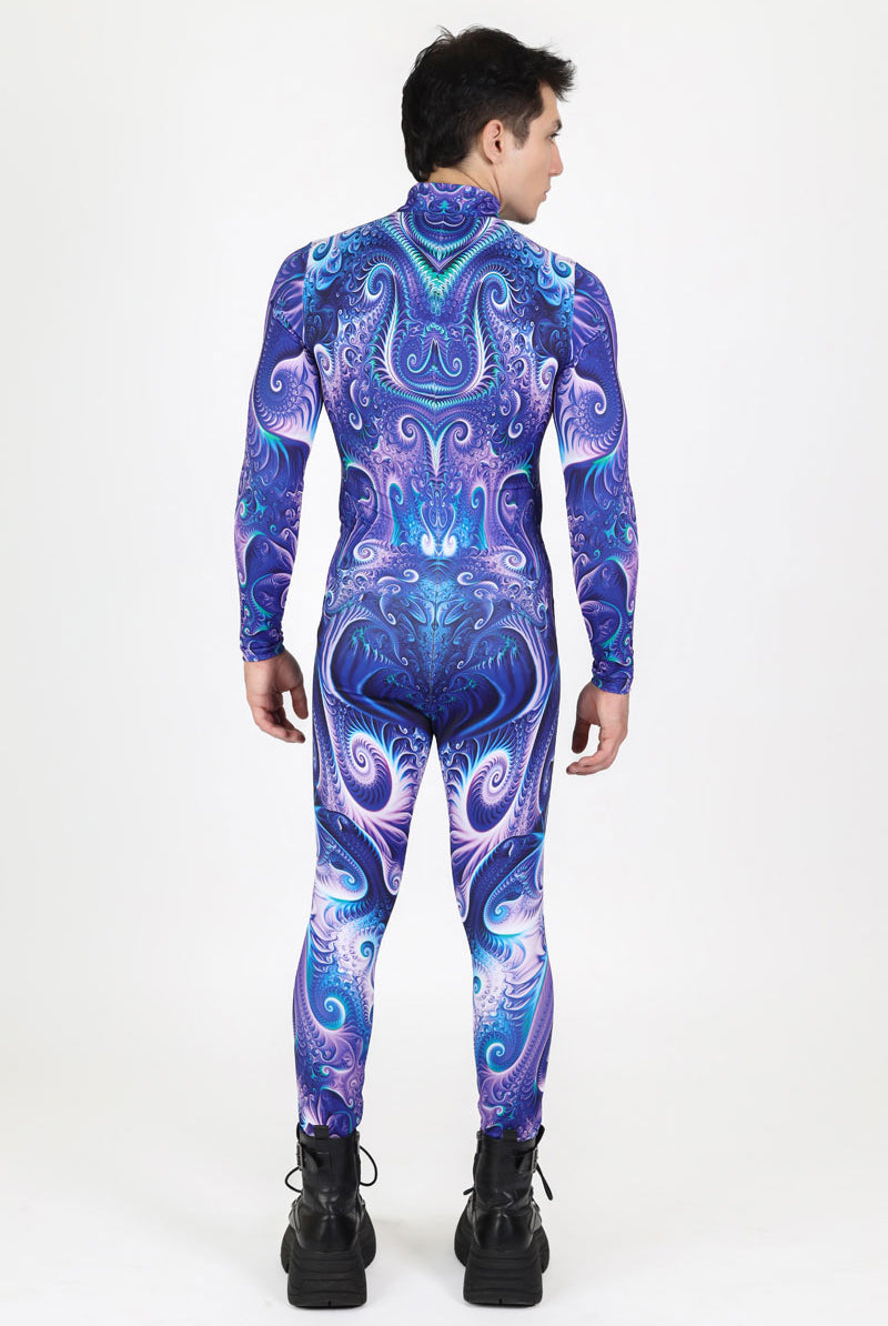 Purple Acid Men Costume Back View