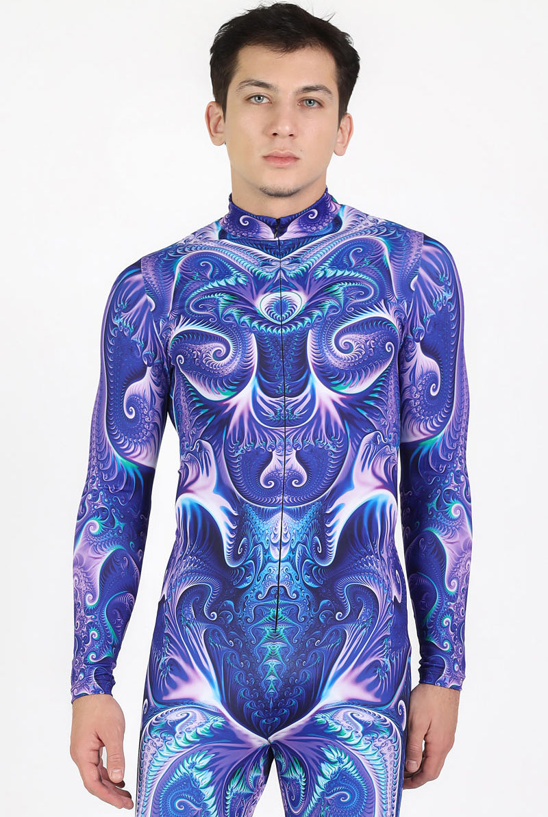 Purple Acid Men Costume Close VIew