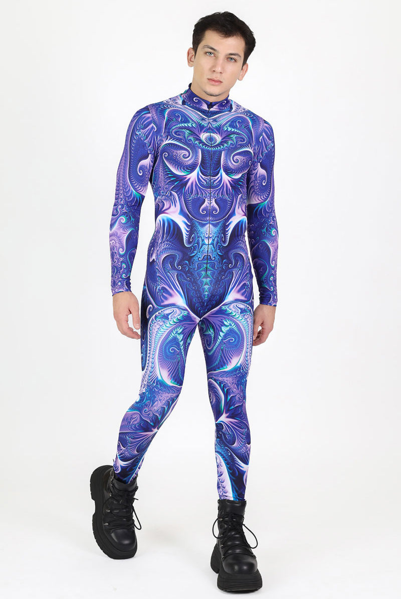 Purple Acid Men Costume Front View