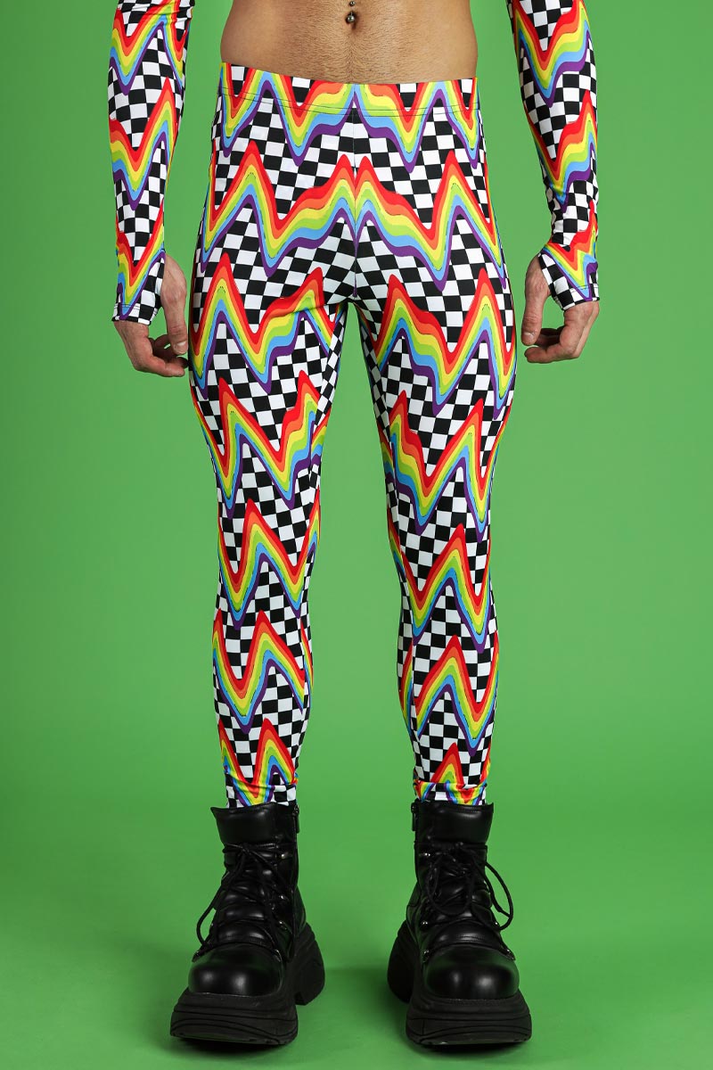 Men's store Leggings, Muddy Rainbow