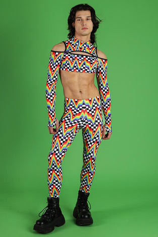 Queer Cheer Men's Leggings Set Front View