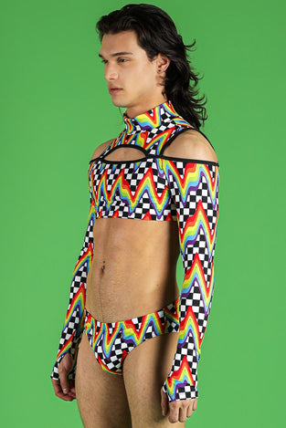 Queer Cheer Men's Swim Briefs Side View