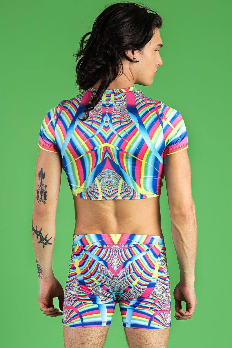 トップス FLOAT CROP SHIRT IN RAINBOW YanYan FLOAT CROP SHIRT IN RAINBOW YanYan