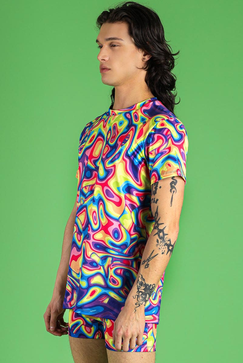 Rainbow Dreams Male Tee Side View