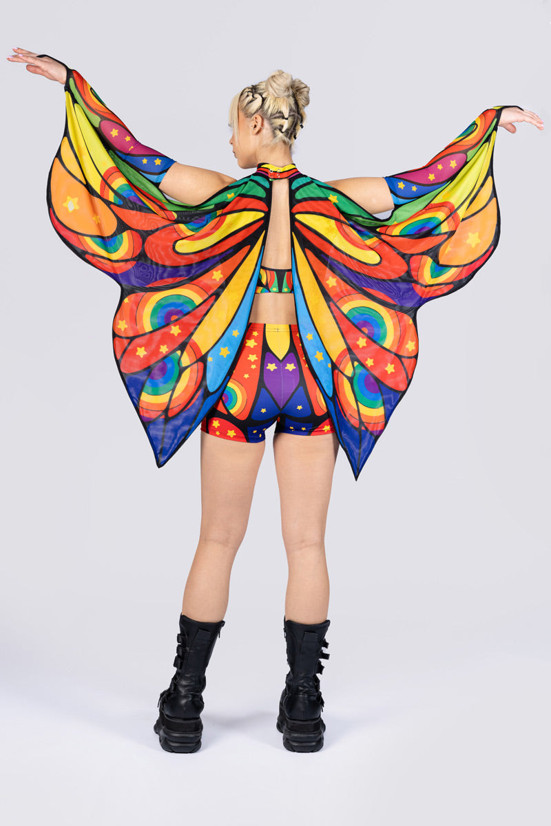 rainbow-metamorphosis-high-waisted-shorts-set-full-back-view