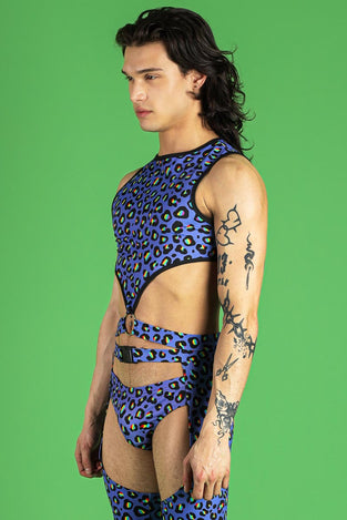Rainbow Spots Men's Swim Briefs Side View
