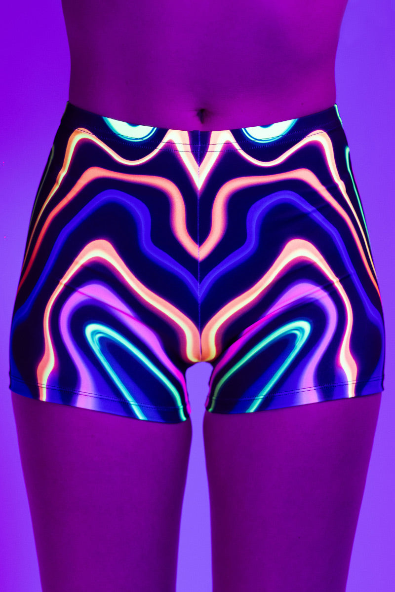 rainbow-vibration-high-waisted-shorts-close-front-view-uv
