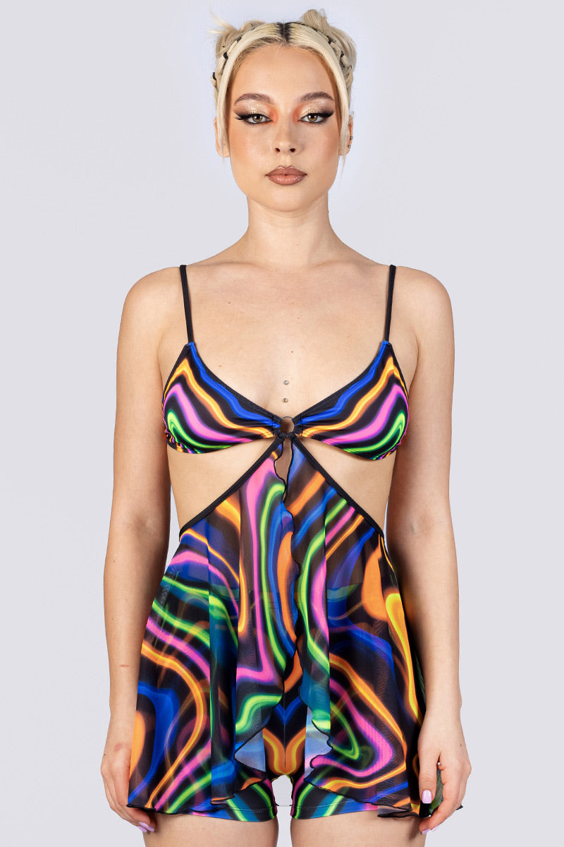 rainbow-vibration-high-waisted-shorts-set-close-view