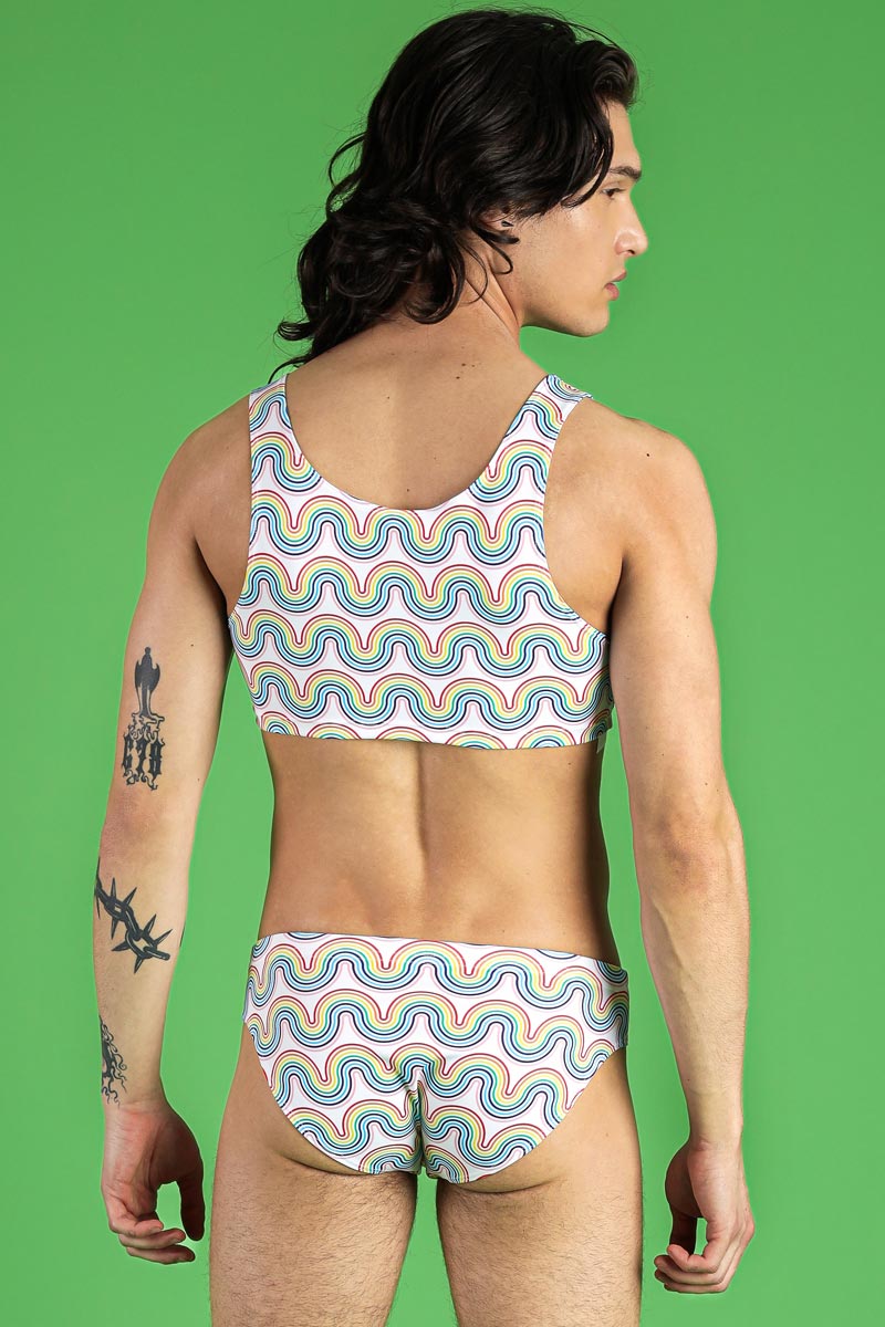 Mens Rainbow Wave 17cm Brief main image 1
