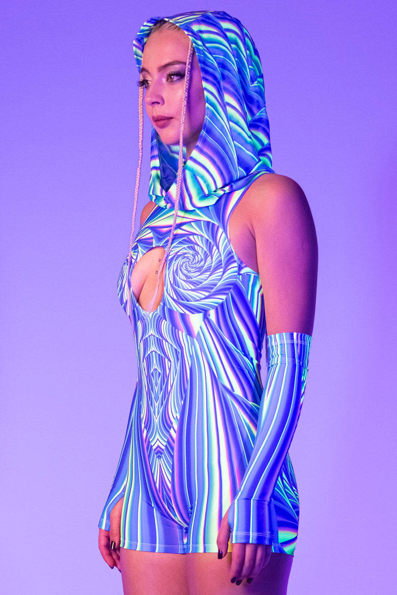 Rave Spectrum Cut Out Romper Side View