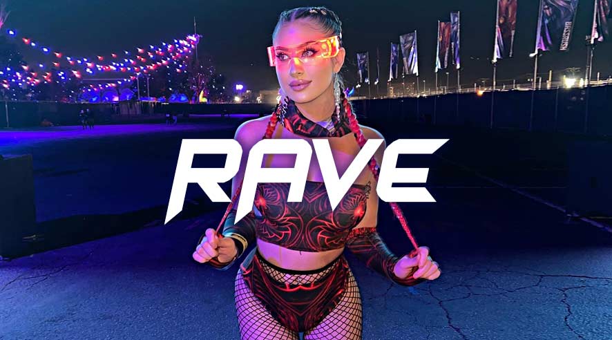 Liquid Steel Rave Booty Shorts for Festivals | Devil Walking