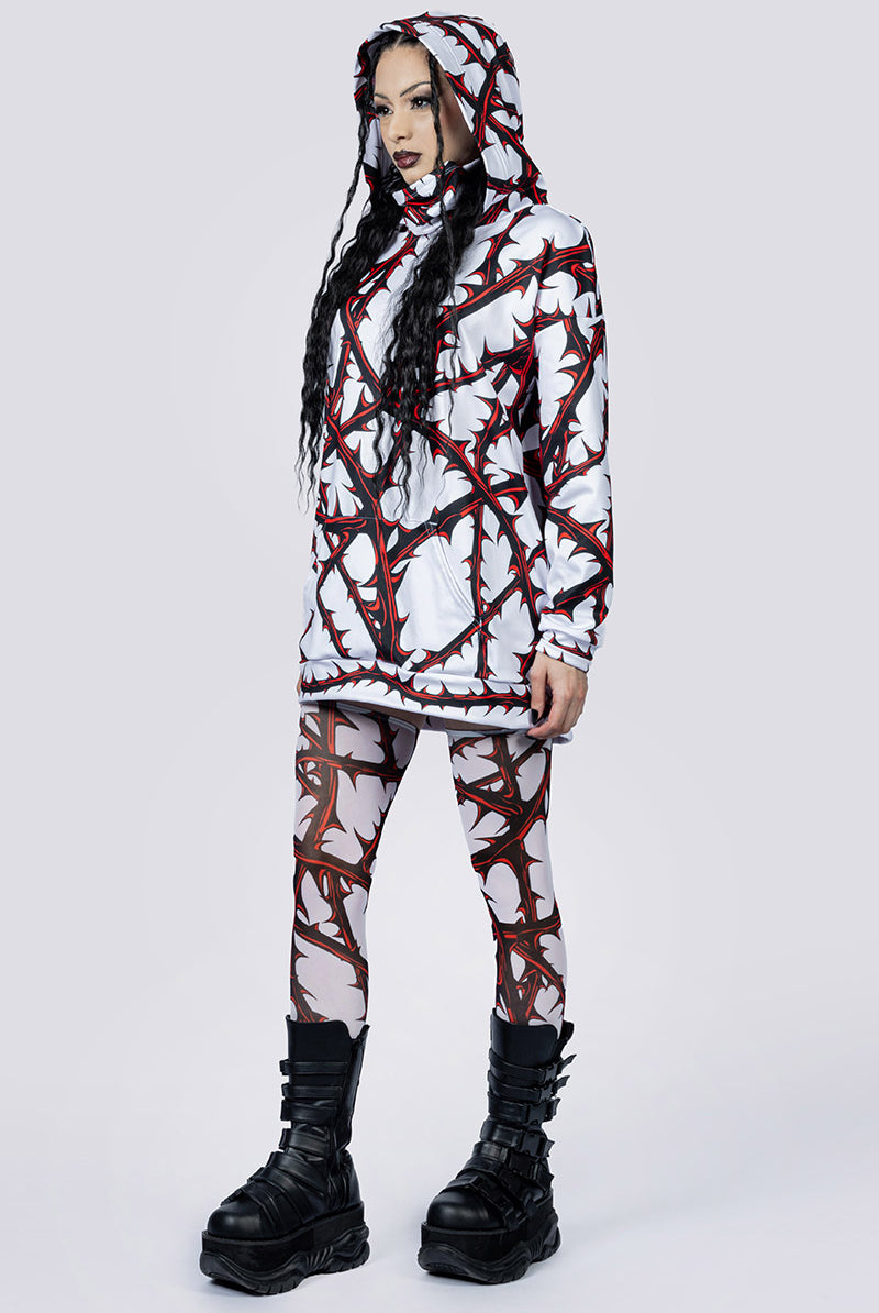 Razorvine Hoodie With Mask Side Gothic Clothing