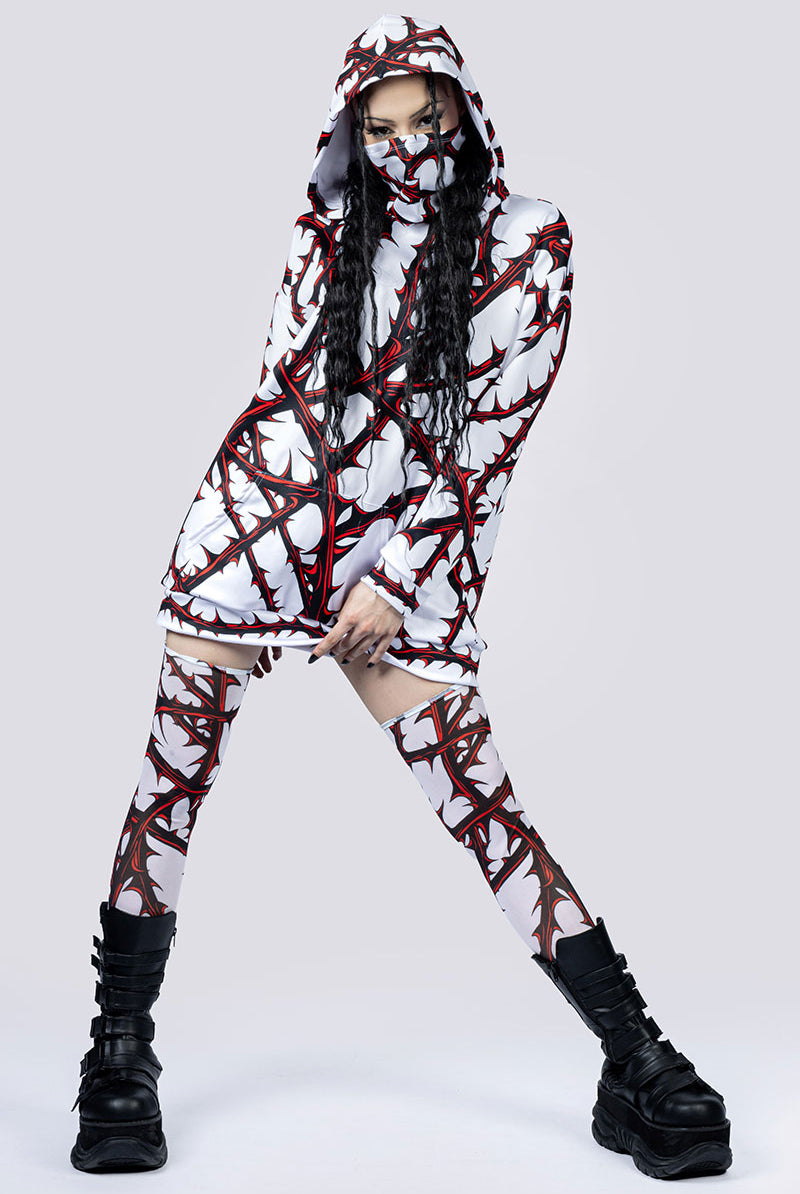 Razorvine Hoodie With Mask Goth Fashion