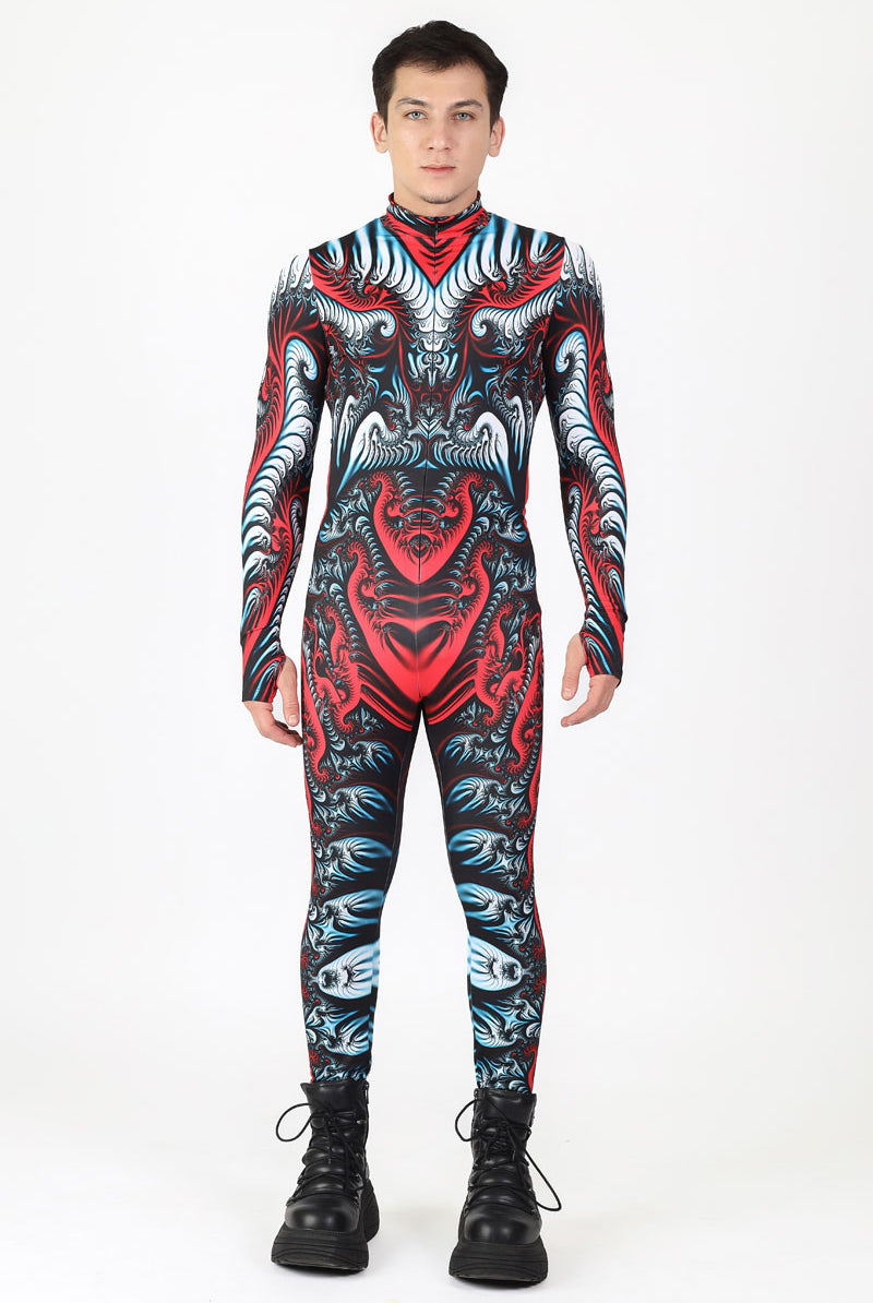Red Serpent Costume for Men Front View