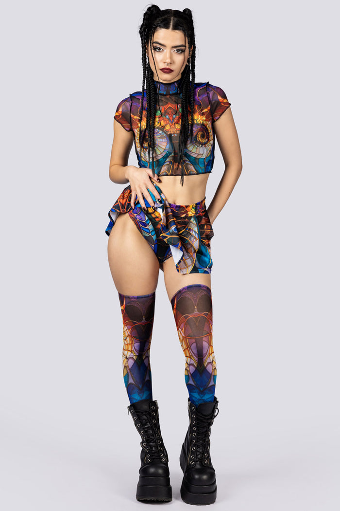 Rave Outfit Relica Mini Skirt Set