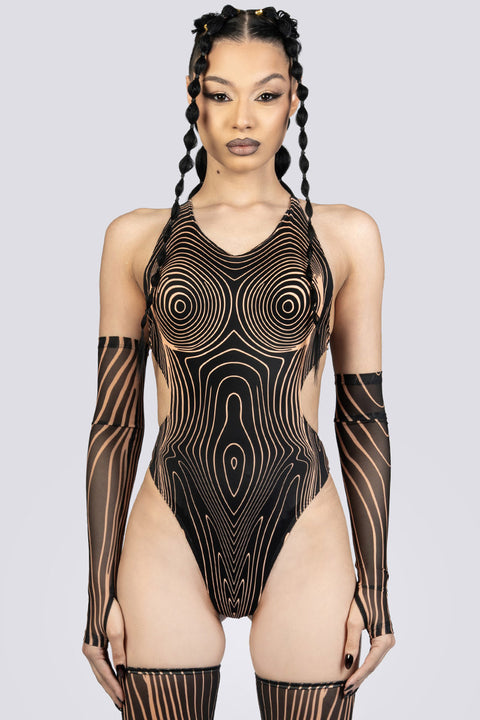 Resonance High Cut Bodysuit Festival Wear