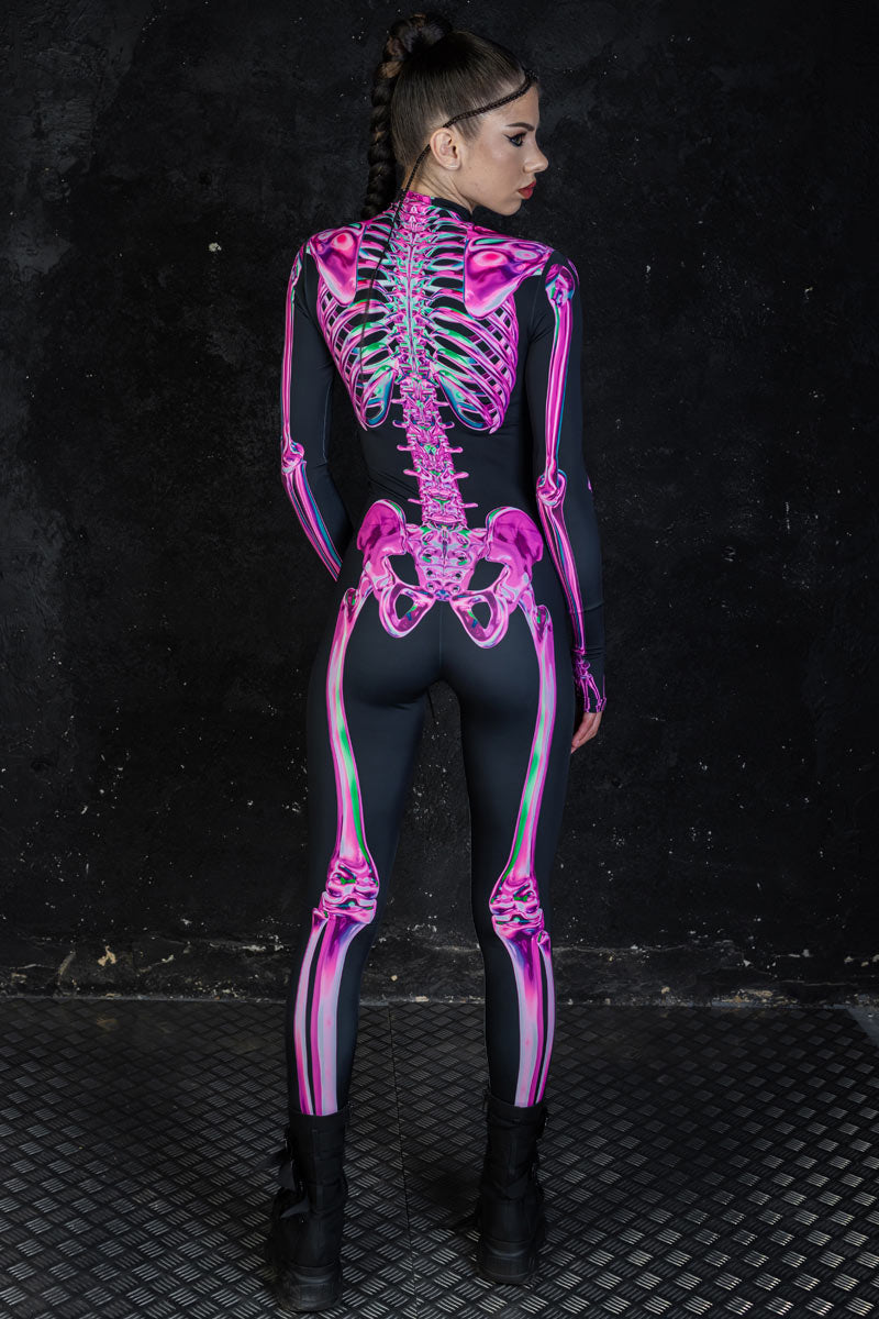 Rosy Skeleton Costume Back View