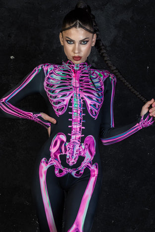 Rosy Skeleton Costume Front View